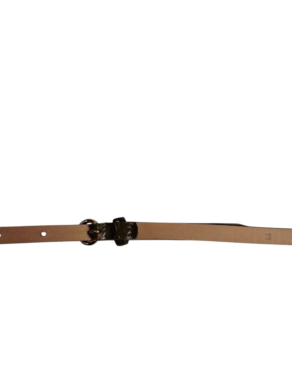 TWO J Crew Women's Olive Green Patent & Suede With Silver Studs Leather Belts M - Picture 5 of 11